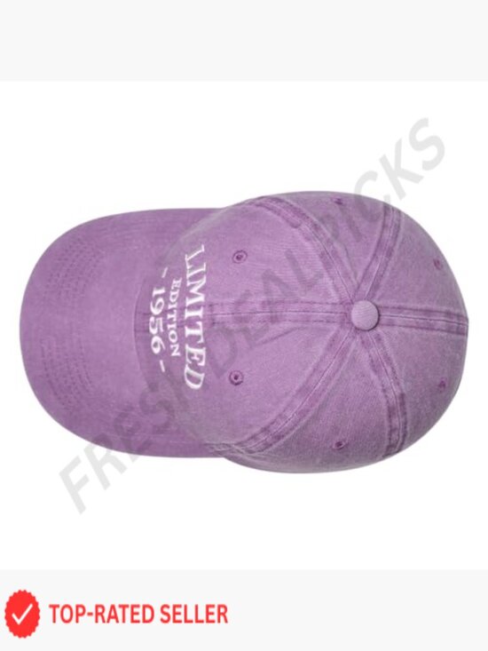 70th Birthday Washed Cotton Baseball Cap Adjustable Embroidered Unisex Gift